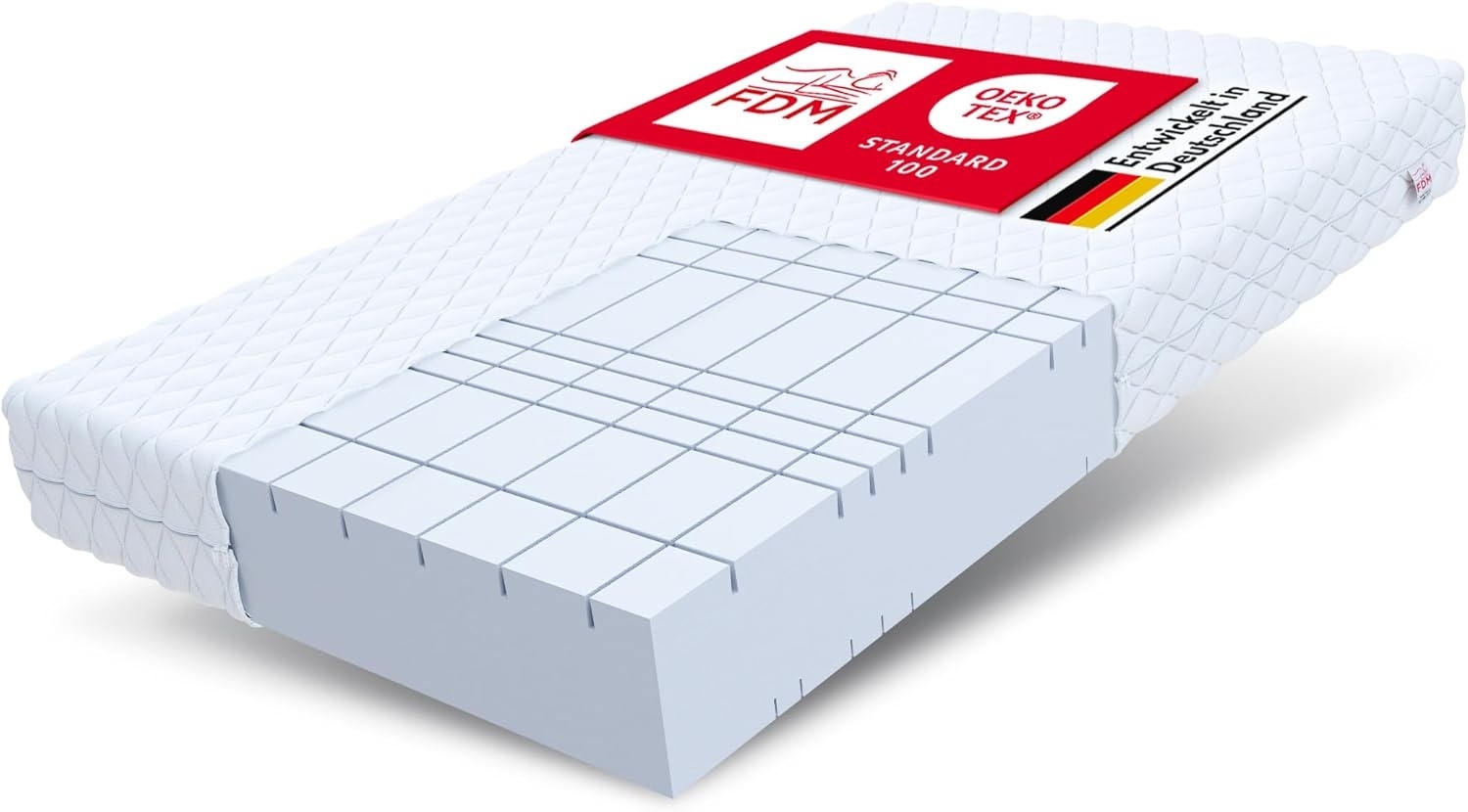 FDM Pearl Matratze 160x200 cm Kaltschaummatratze Höhe 20 cm Härtegrad H4 7-Liegezonen Öko-Tex Allergikergeeignet Bezug Waschbar HR-Schaum Bild 1