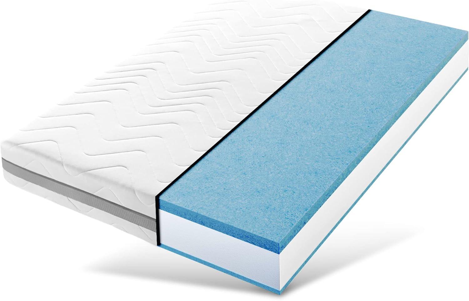 Matratze 90x200 - Höhe 24cm - Premium Federkernmatratze mit Taschenfedern - Matratze H3 H4 - 7 Zonen Taschenfederkernmatratze - Waschbarer Bezug Bild 1