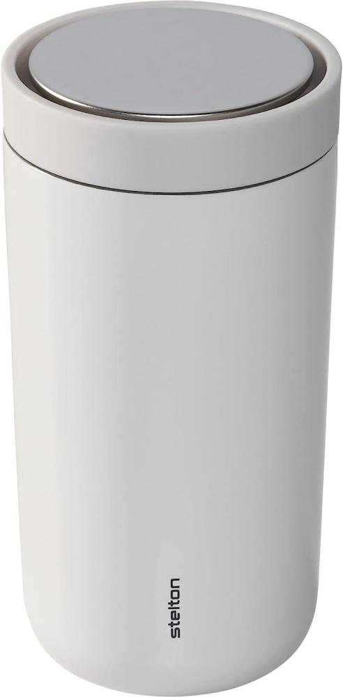 Stelton To Go Click Becher, Trinkbecher, Cup, Edelstahl, Kunststoff, Chalk, 200 ml, 675-3 Bild 1