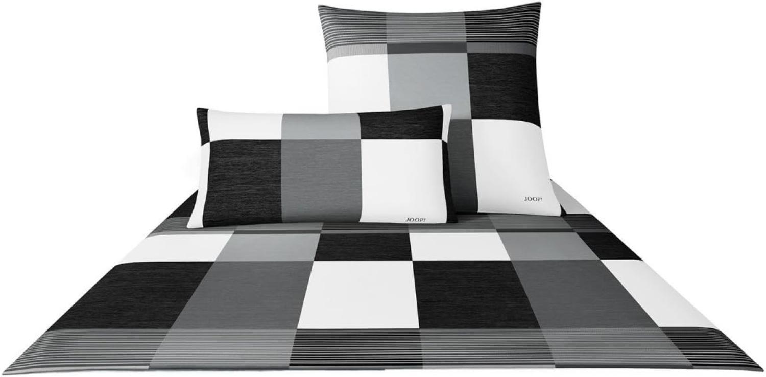 JOOP 'Plaza' Bettwäsche Squares, Black, 155 x 220 cm + 80 x 80 cm Bild 1