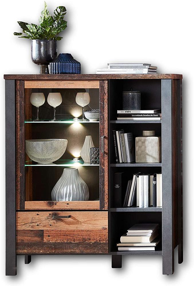 Highboard mit LED 'CARDIFF' im Used Style Bild 1