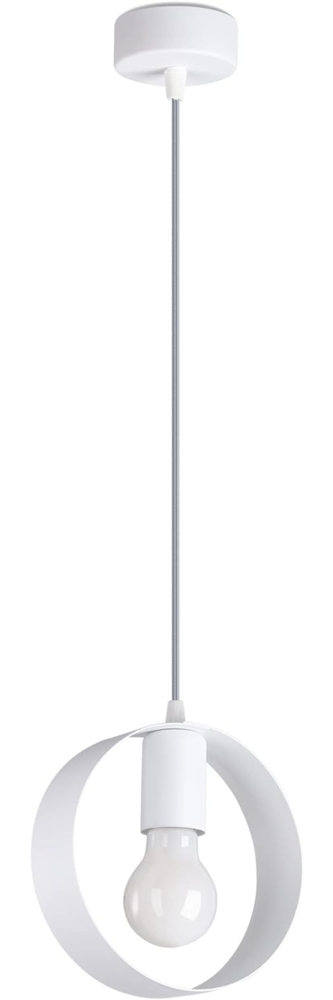 SOLLUX SL. 1137 Hängeleuchte TITRAN 1XE27 60W Stahl weiß L:18cm B:18cm H:120cm dimmbar Bild 1