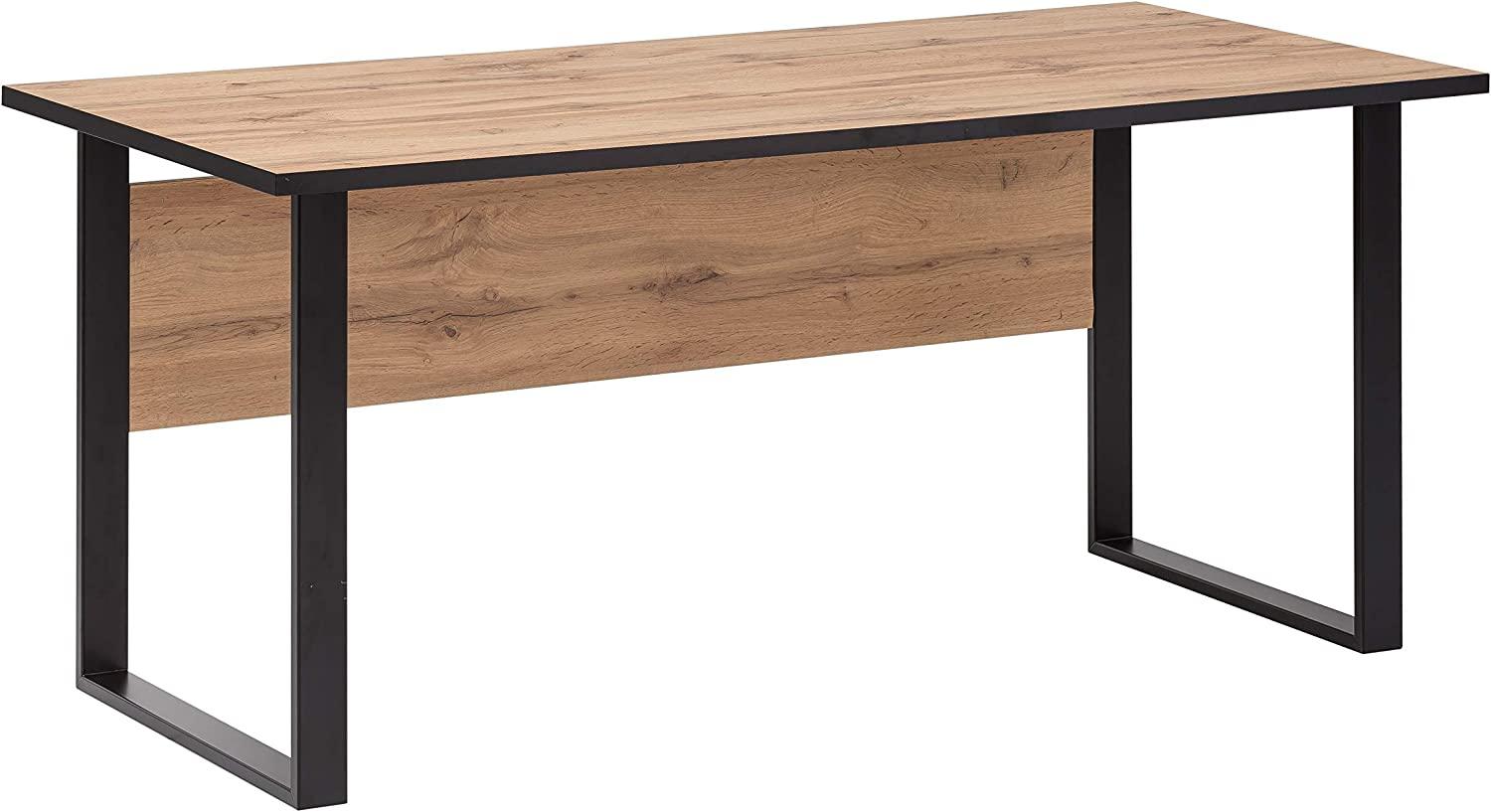 Möbelpartner Montana 701501 Schreibtisch, Holzdekor, Eiche Landhaus Dekor, 160 x 75 x 74 cm Bild 1