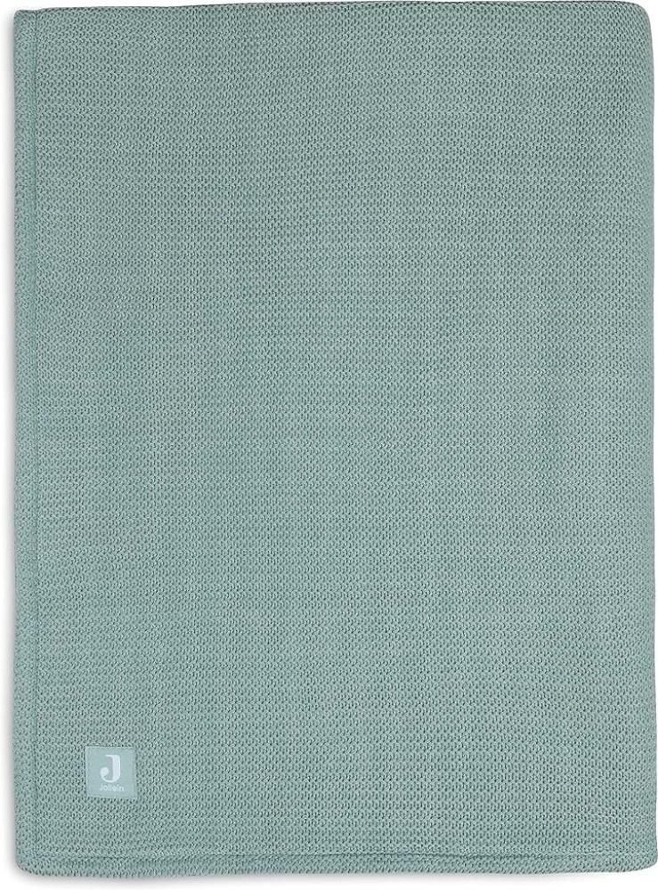 Jollein Basic Knit Babydecke 75 x 100 cm Forest Green / Fleece Grün Dunkel 1 Bild 1