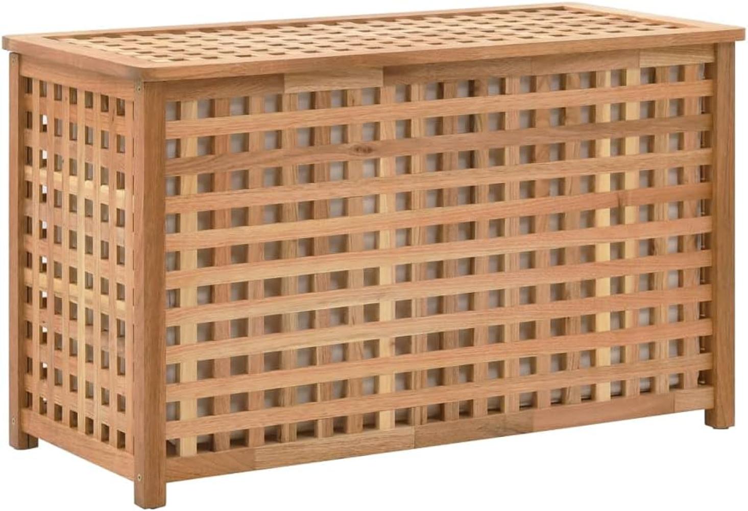 vidaXL Wäschetruhe 77,5×37,5×46,5 cm Walnuss Massivholz 247602 Bild 1