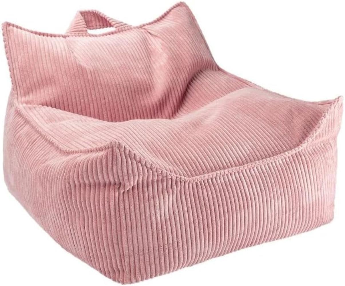 Sitzsack, Beanbag, pink mousse, aus Cordstoff, von wigiwama Bild 1