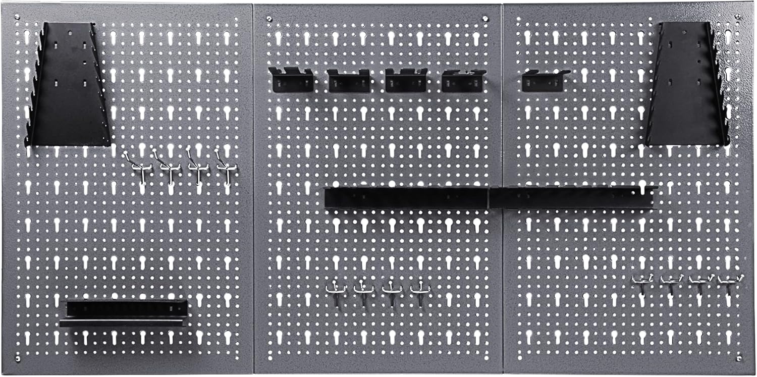 ONDIS24 Lochwand Jochen, 3 Stk, mit 22 Haken, BxTxH: 119,5x2,5x59,5 cm Bild 1