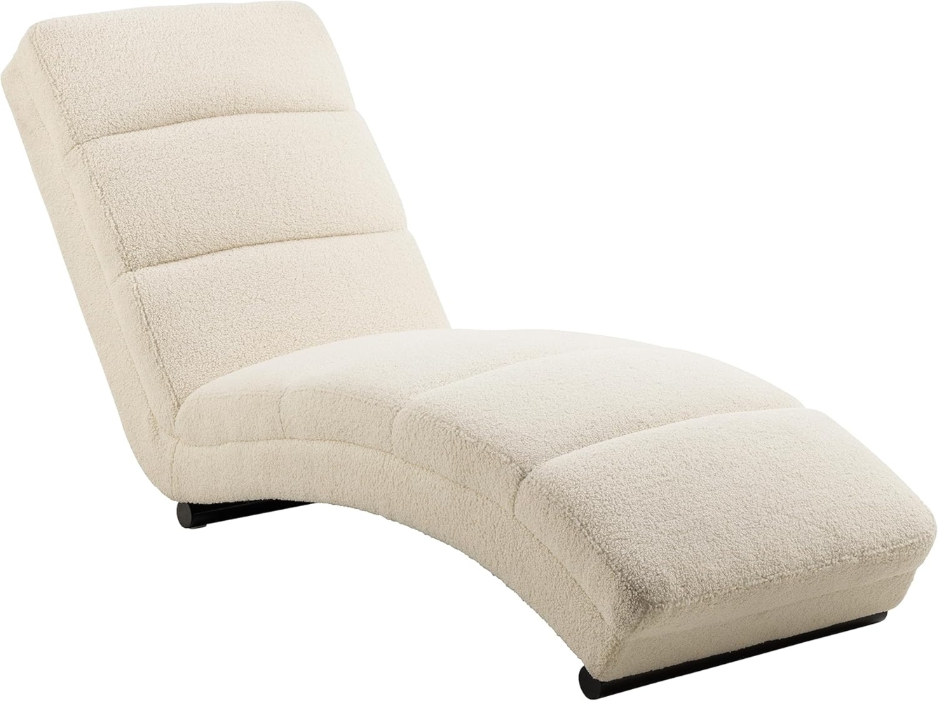 AC Design Furniture Sidse Organische Chaiselongue Teddystoff in Cream fürs Home Office und Wohnzimmer, Gepolsterte Liege mit Rückenlehne, Keine Montage, L: 170 x H: 82 x B: 60 cm, 1 Stk. Bild 1