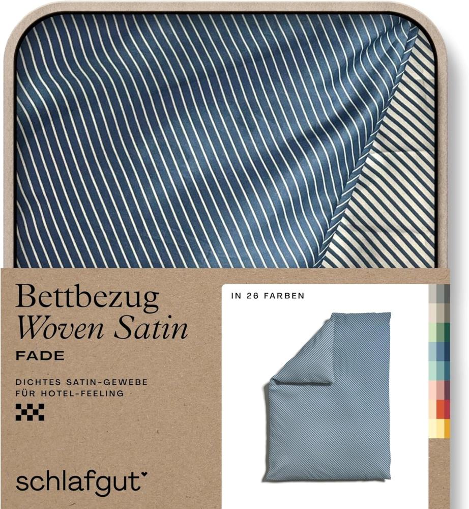 Schlafgut Woven Fade Bettwäsche|Bettbezug einzeln 155x220 cm| grey-light-blue-mid Bild 1