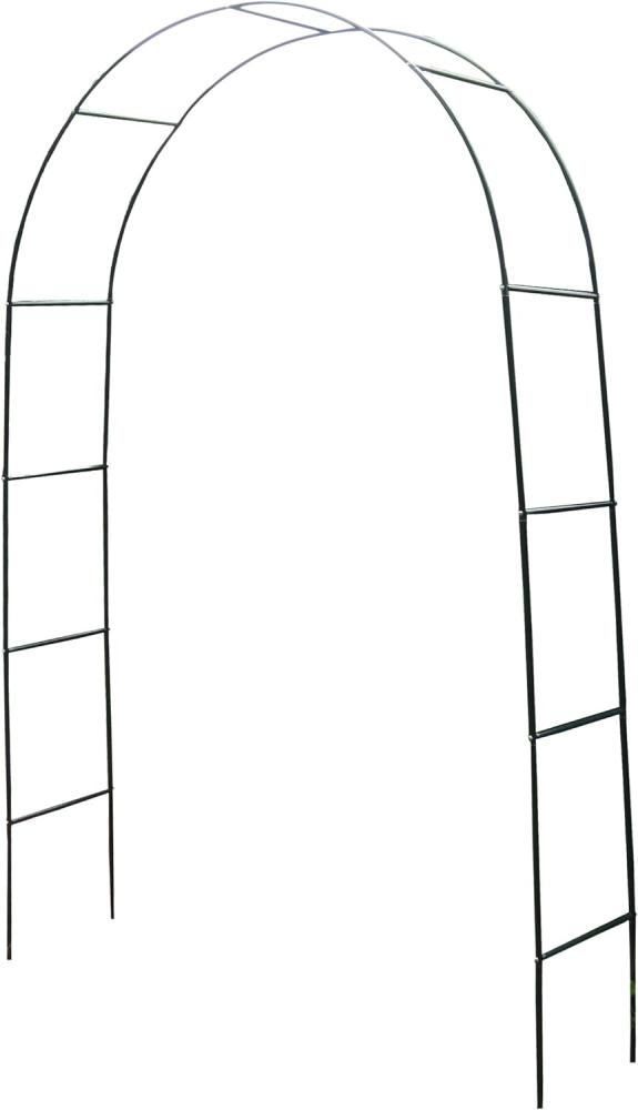 Rosenbogen Rankhilfe Torbogen Spalier für Kletterpflanzen Metall grün 240cm Bild 1