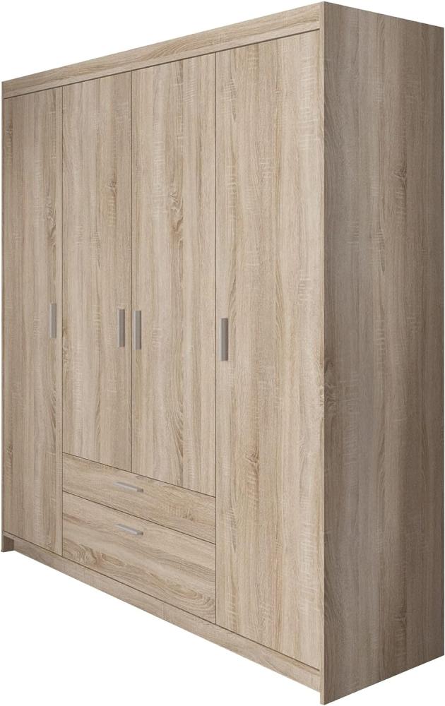 Kleiderschrank Elena 4D (Farbe: Eiche Sonoma, ohne Aufsatz) Bild 1