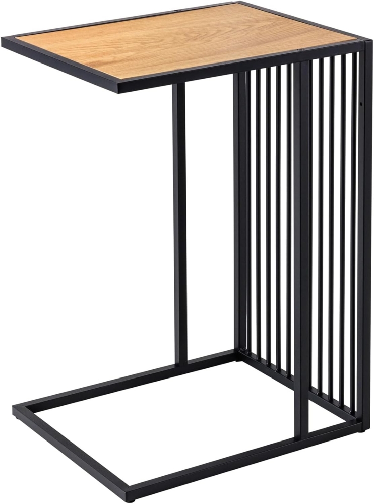 riess-ambiente Beistelltisch ARCHITECTURE 65cm natur / schwarz (Einzelartikel, 1-St), Wohnzimmer · Holz-Optik · Metall · Laptoptisch · Industrial Design Bild 1