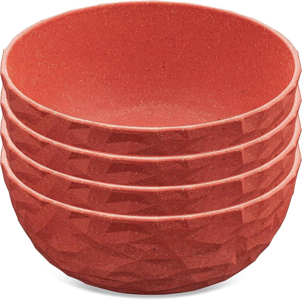 Koziol Schale 4er-Set Club Bowl, Schüsseln, Kunststoff-Holz-Mix, Nature Coral, 700 ml, 5004704 Bild 1