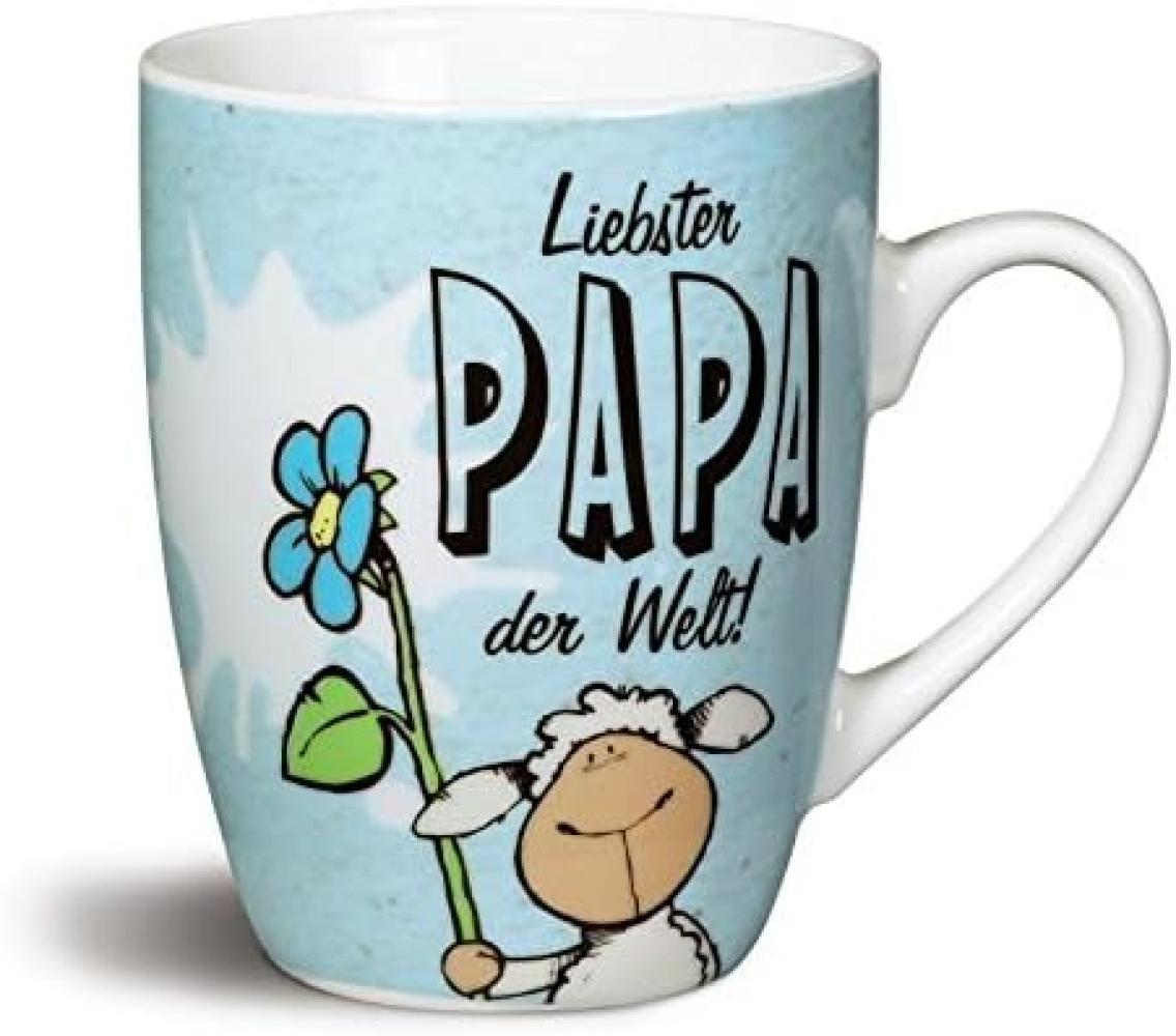 Nici 40009 Fancy Mugs Tasse Liebster Papa der Welt!, Porzellan, Blau, 10. 5 x 12 x 8. 5 cm Bild 1