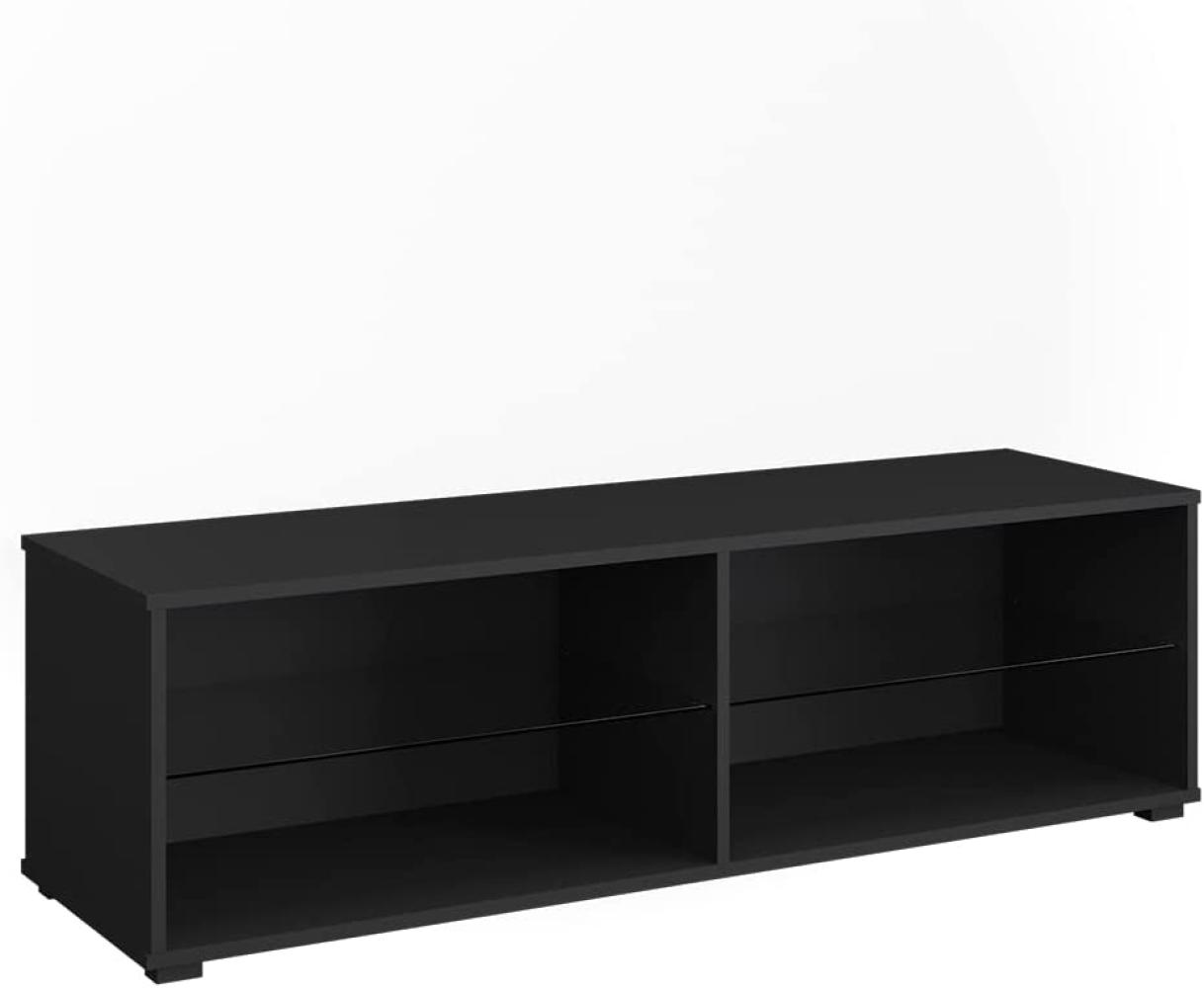 Vicco Lowboard Fernsehschrank TV-Schrank Rhett Schwarz Fernsehtisch TV-Tisch Fach Bild 1