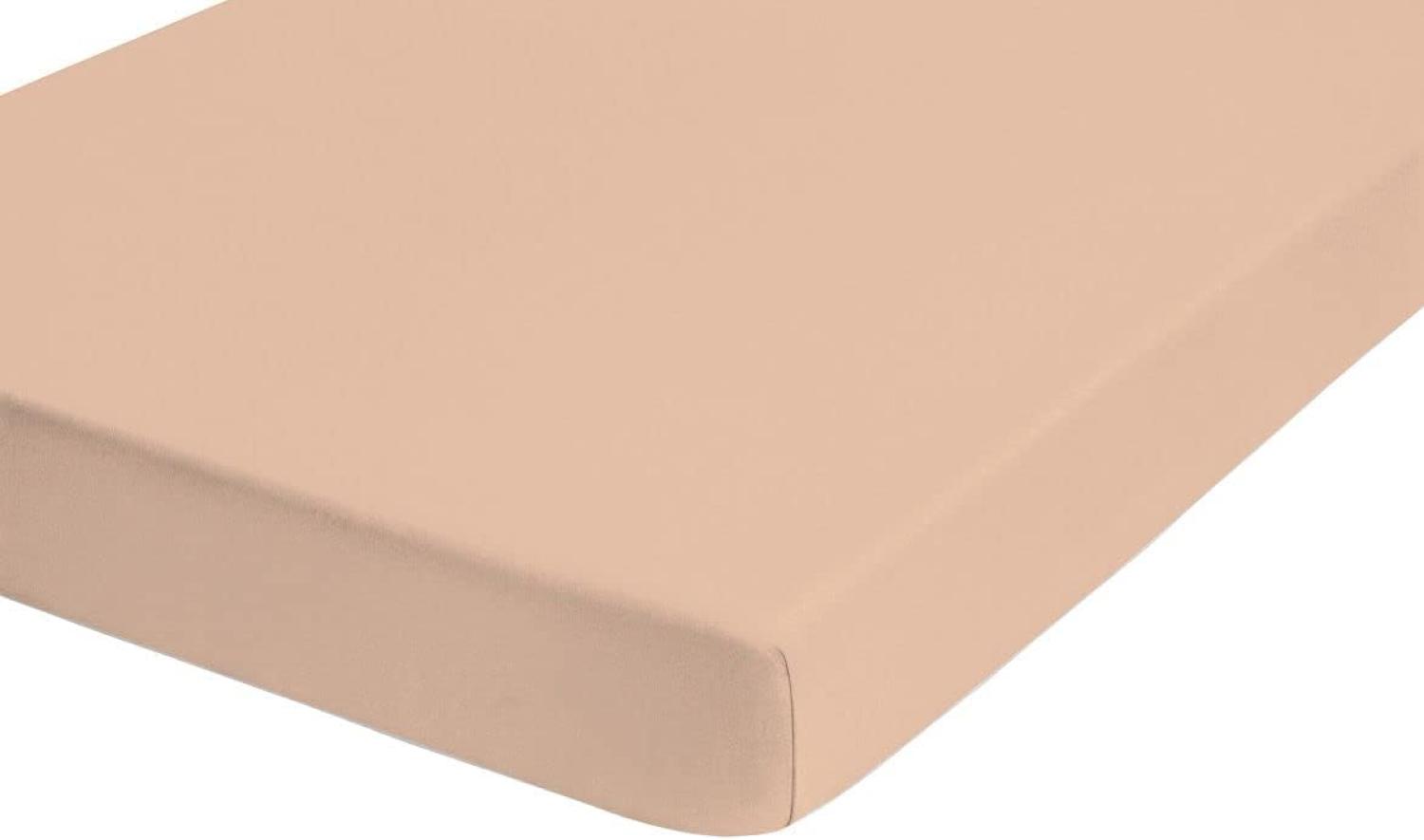 Traumschloss Premium Feinbiber Spannbetttuch beige 90-100x200 Bild 1