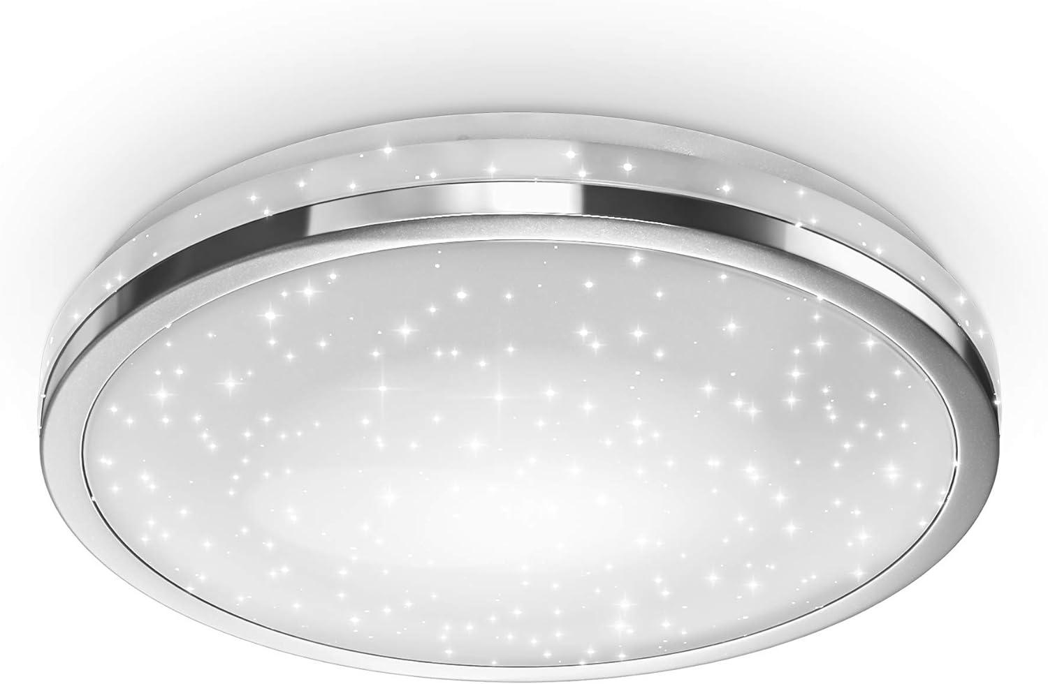 B.K.Licht Deckenleuchte LED Deckenlampe Sternendekor 15W 1.500lm - BKL1304, LED fest integriert, Neutralweiß, 32,9cm Durchmesser 4000K Wohnzimmer Kinderzimmer Bild 1