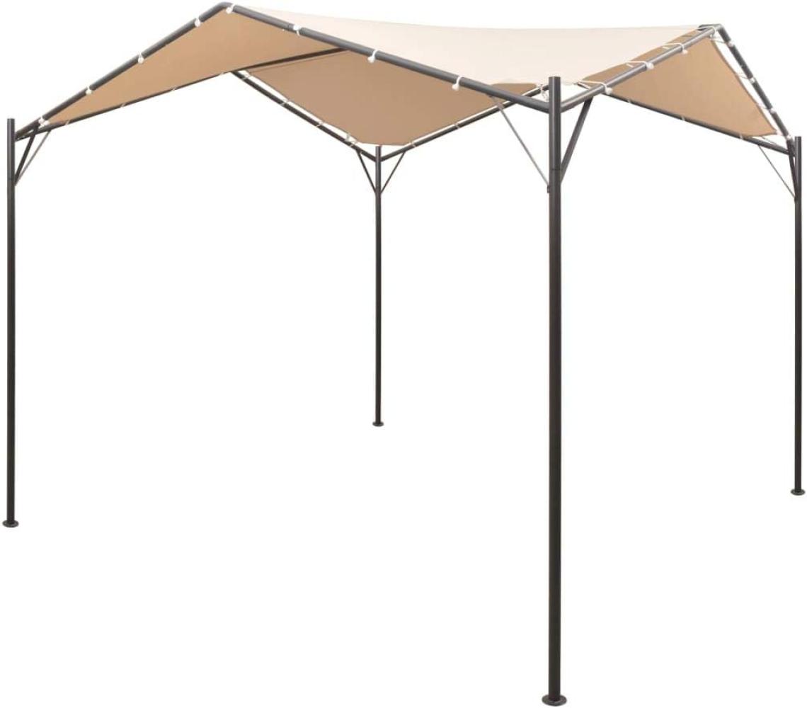 vidaXL Pavilion Partyzelt Überdachung 3x3 m Stahl Beige 43168 Bild 1