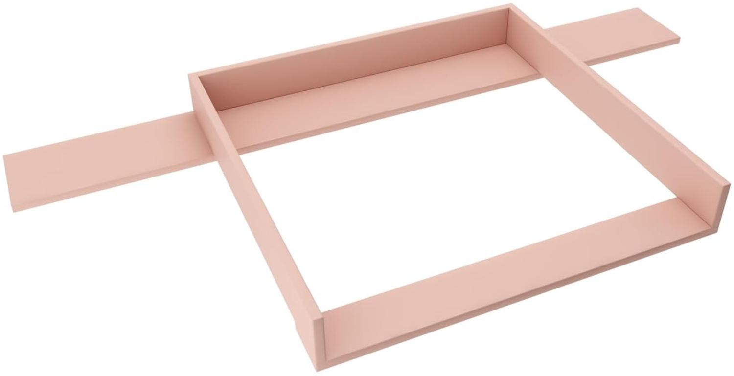 REGALIK Wickelaufsatz für Hemnes Kommode mit 8 Schubladen IKEA 78cm x 80cm - Abnehmbar Wickeltischaufsatz für Kommode in Rose - Abgeschlossen mit ABS Material 1mm Bild 1