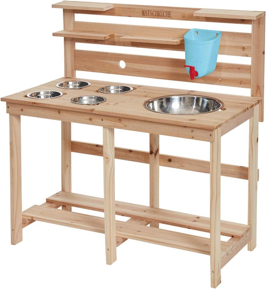 Matschküche aus Holz - ca. 90 x 44 x 94 cm - Happy People 75207 Bild 1