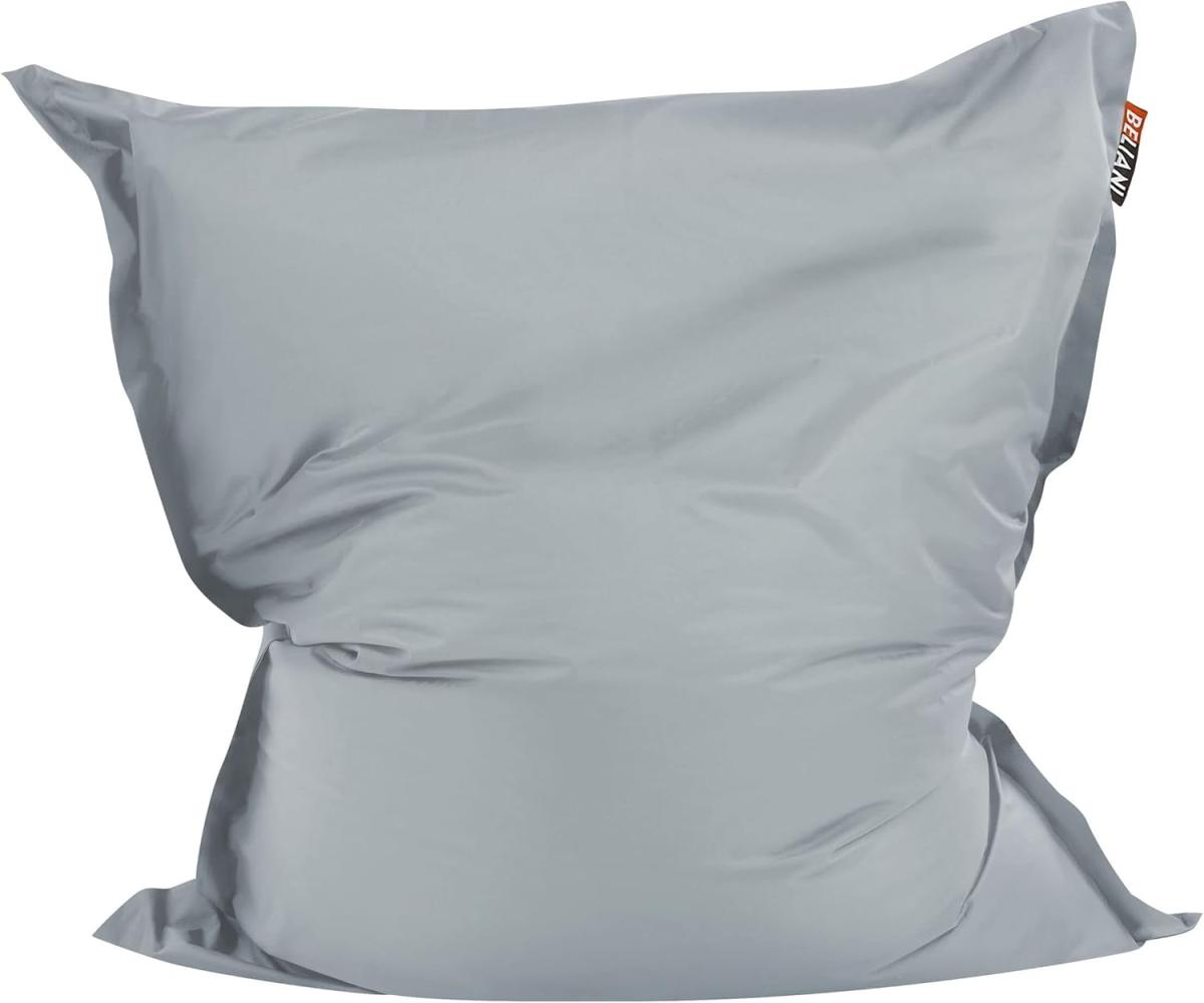 Sitzsack mit Innensack für In- und Outdoor 140 x 180 cm hellgrau FUZZY Bild 1