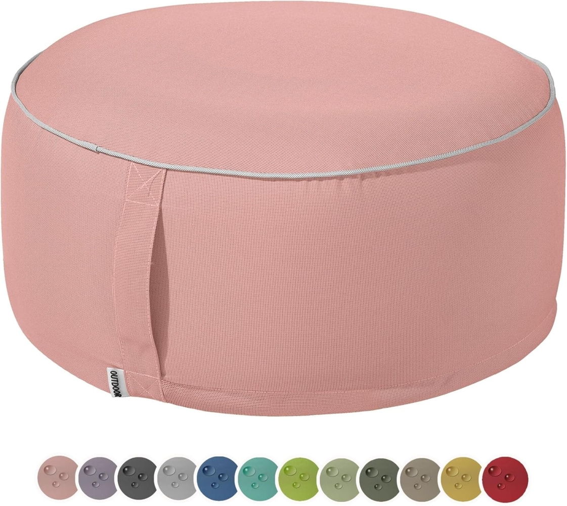 heimtexland Sitzkissen Outdoor Pouf Bodenkissen Garten Lounge Deko Hocker, schmutz-/wasserabweisend I UV-beständig I waschbar Bild 1