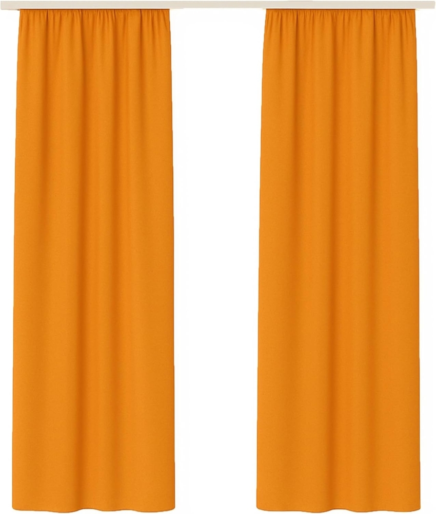 Bestlivings Vorhang, Kräuselband (2 St), blickdicht, Microfaser, Gardinenset "Blickdicht" mit Kräuselband Bild 1