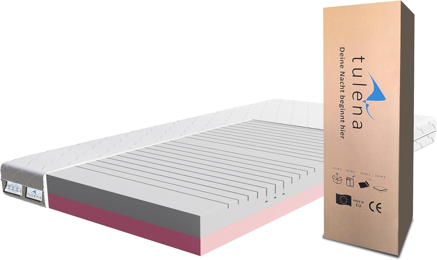 NOX Matratze 100x200 Komfortschaum hart H4 und H5 Basic 16 cm | 30 Nächte Probeschlafen | Rollmatratze | Kaltschaum Matratze | Wendematratze | Antibakterieller Bezug mit Reißverschluss Bild 1