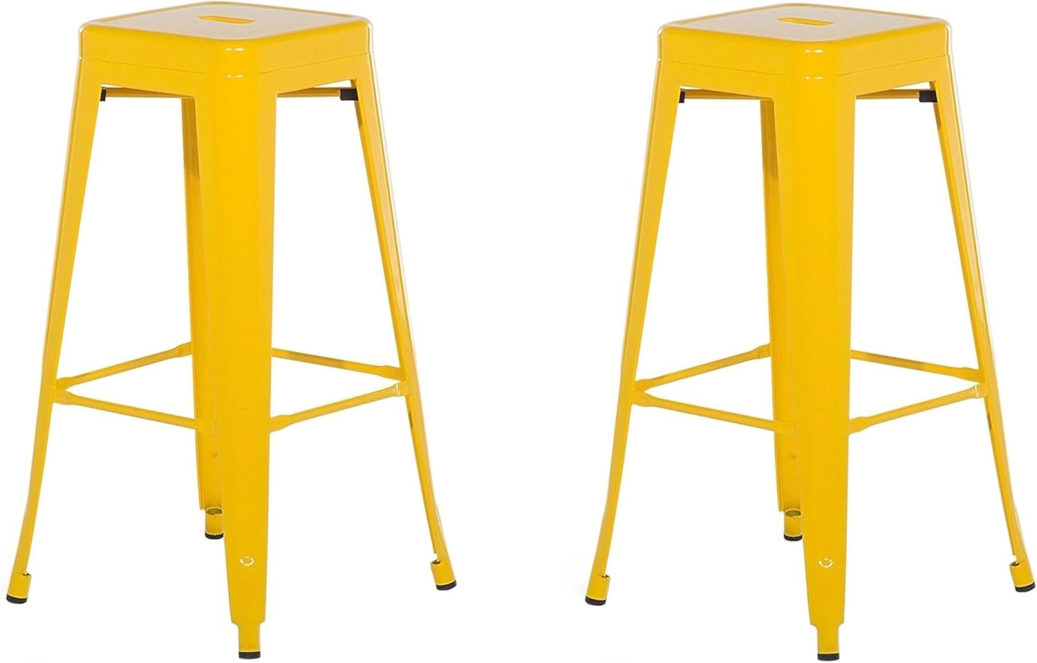 Barhocker gelb 2er Set Höhe 76 cm CABRILLO Bild 1