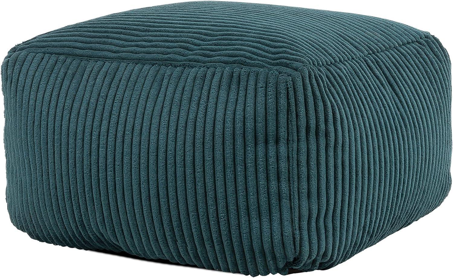 icon Sitzpuff „Theo“, Cord, Fußhocker für das Wohnzimmer, Sitzhocker, Sitzpouf, Sitzsack Hocker Groß, Sitzkissen Bild 1