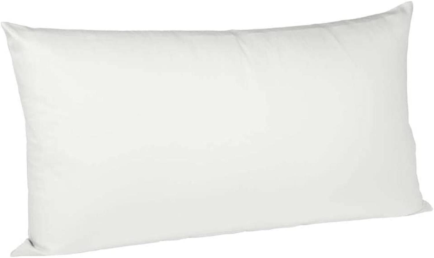 Fleuresse Mako-Satin Kissenbezüge 40x80 cm uni mit RV DP 1109 naturweiß Bild 1