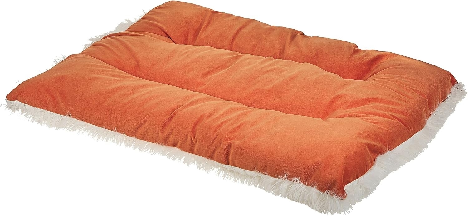 Tierbett ERGANI Samtstoff Orange Bild 1