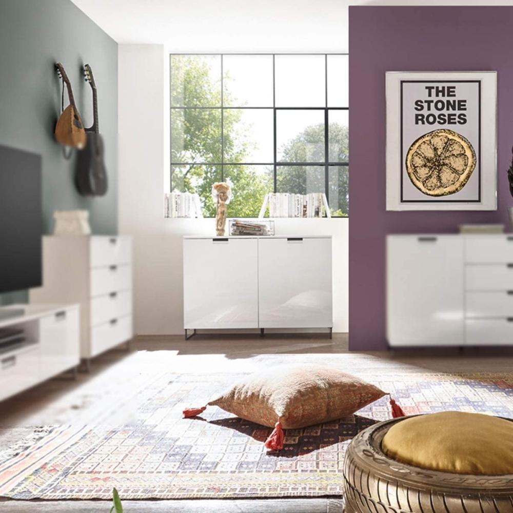 Bega '1 Calgary' Sideboard, weiß Hochglanz 120x84 cm Bild 1