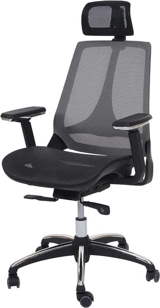 Bürostuhl HWC-A59, Schreibtischstuhl, Sliding-Funktion Stoff/Textil ISO9001 ~ schwarz/grau Bild 1