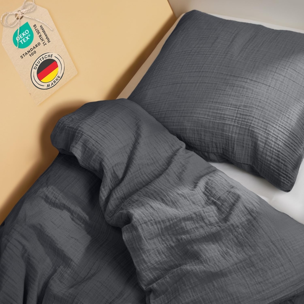 Laleni Kinderbettwäsche Kinderbettwäsche aus Baumwolle - Musselin Bettwäsche, Oeko-TEX zertifizierte Bettwäsche Sommer Bild 1