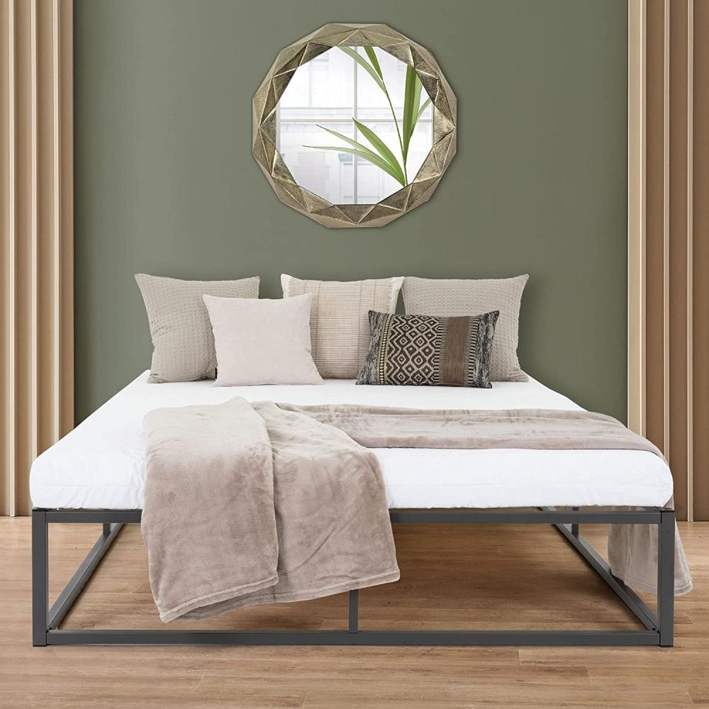 ML-Design Metallbett auf Stahlrahmen mit Lattenrost, Anthrazit, 160 x 200 cm Bild 1