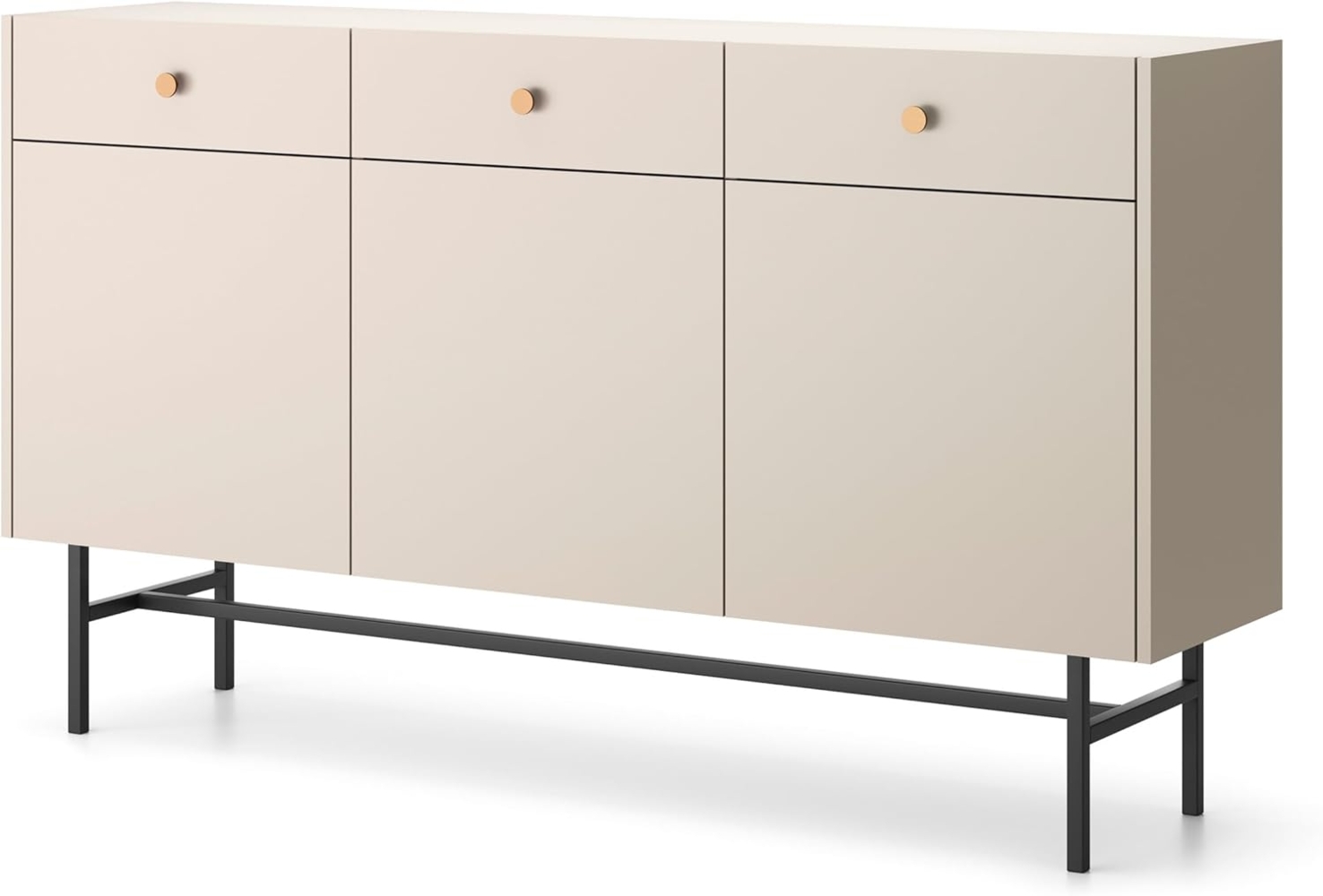 Selsey 'Divenos' Sideboard 3-türig, greige, ca. 89 x 155 x 39 cm Bild 1