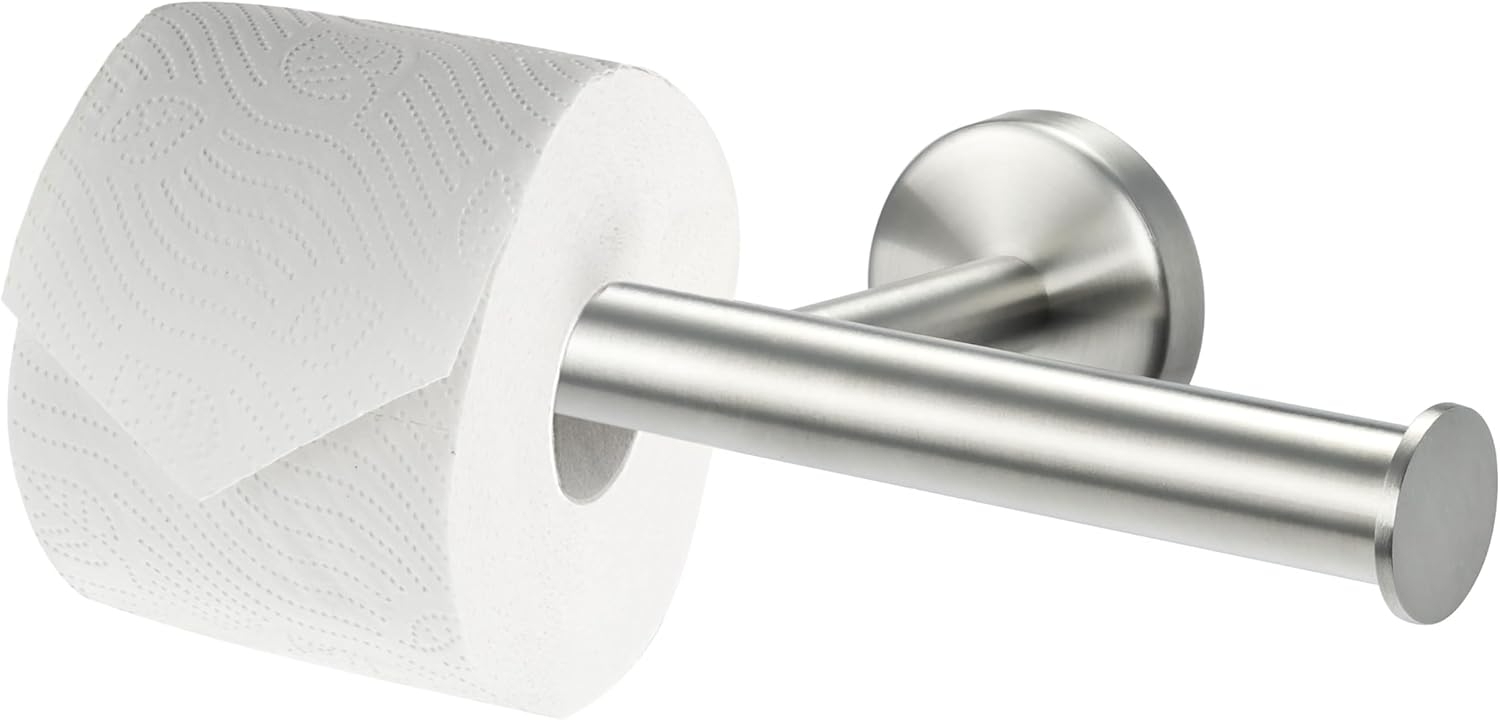 bremermann Toilettenpapierhalter Bad-Serie PIAZZA – Doppelrollenhalter 2in1, Edelstahl matt Bild 1