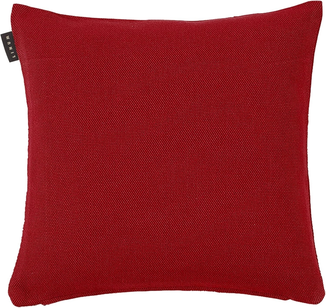 LINUM PEPPER Premium Kissenhülle für Dekokissen 50x50 cm, 100% Baumwolle, Maschinenwaschbar, Rot Bild 1