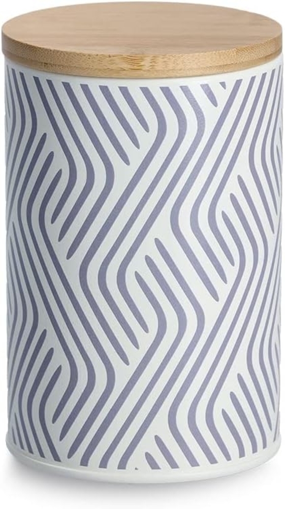 Vorratsdose mit Bambusdeckel, lila - 1000ml, Ø 10,5cm Bild 1