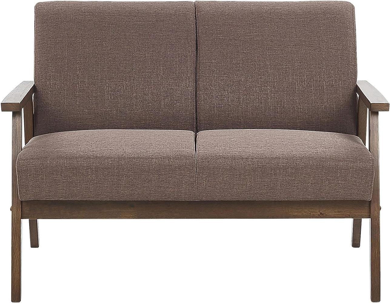 2-Sitzer Sofa Polsterbezug braun ASNES Bild 1