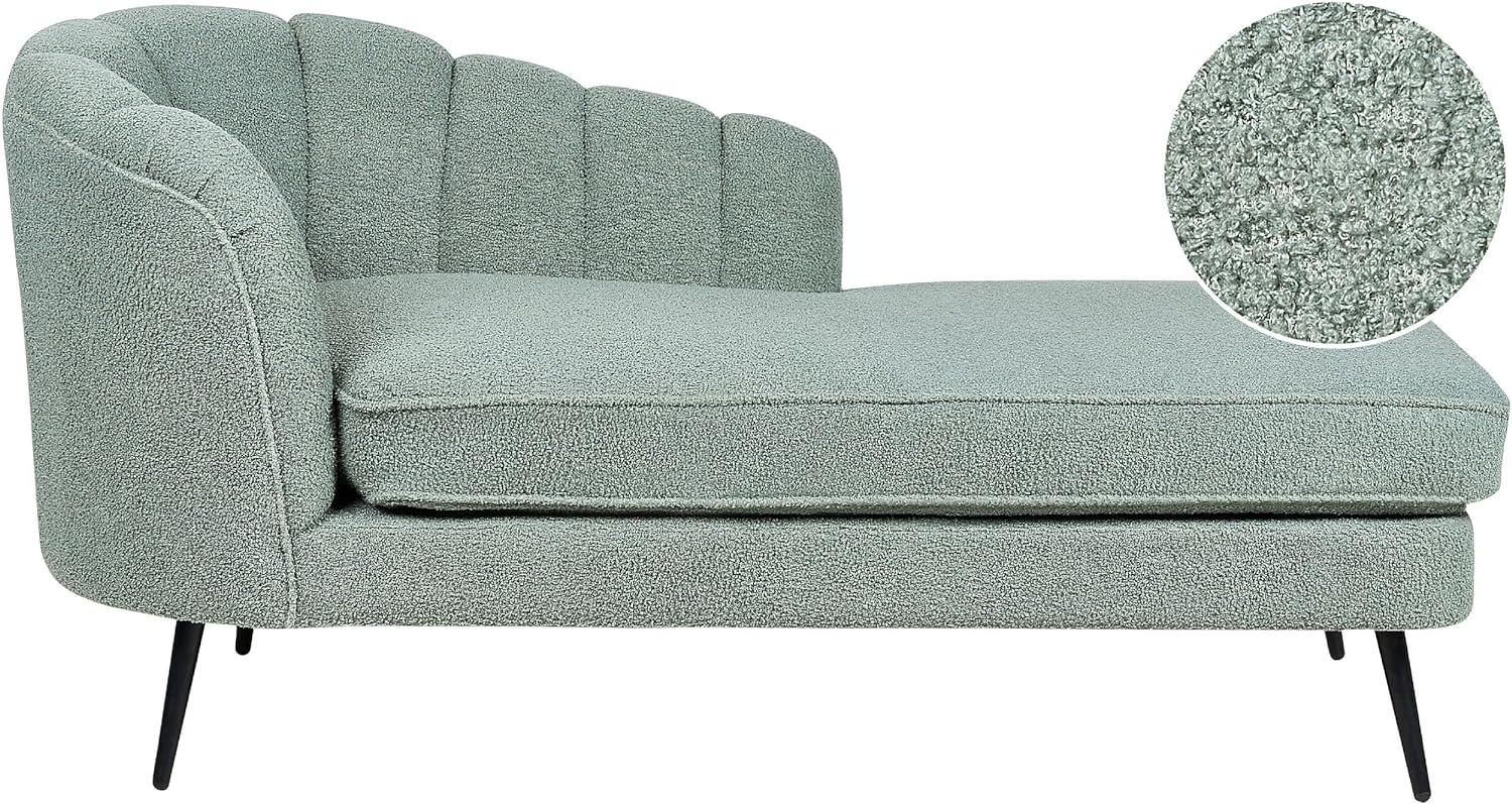 Chaiselongue Bouclé grün linksseitig ALLIER Bild 1