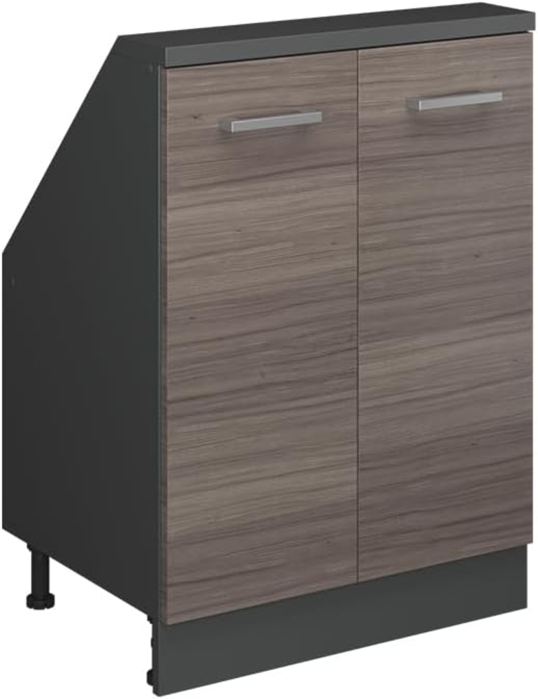 Dachschrägenschrank Rion Edelgrau/Anthrazit mit 2 Türen Vicco Bild 1