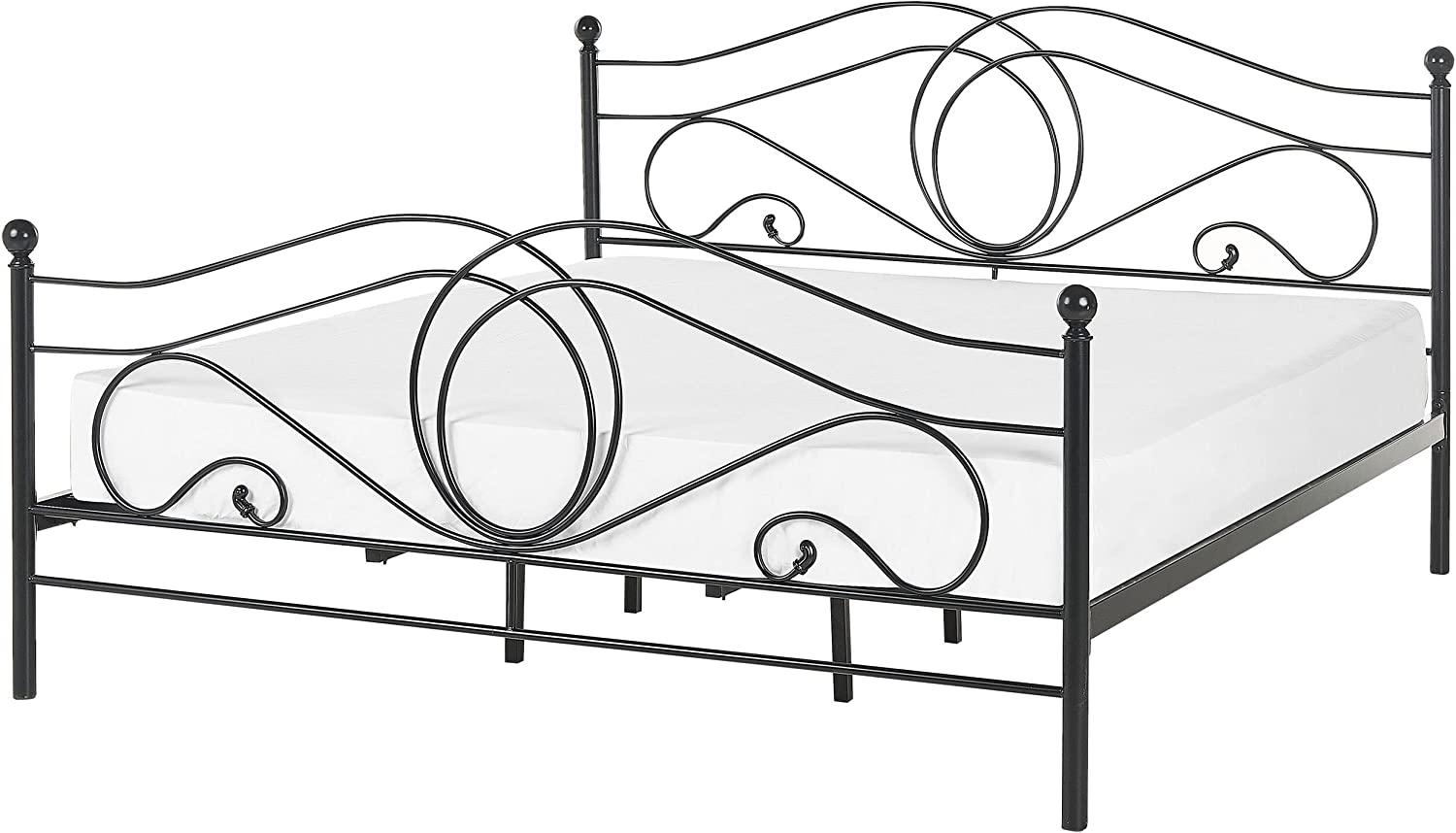 Metallbett schwarz Lattenrost 180 x 200 cm LYRA Bild 1