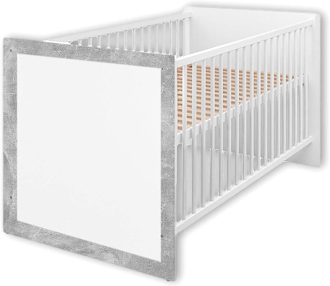 Bega 'Timo' Babybett beton/weiß 70x140 cm Bild 1