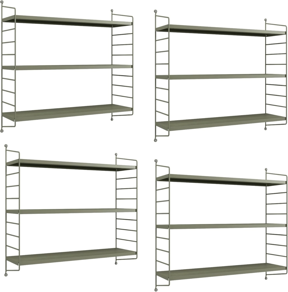 Modulares Wandregal Strängnäs 4er Set Kamelfarben [en. casa] Bild 1