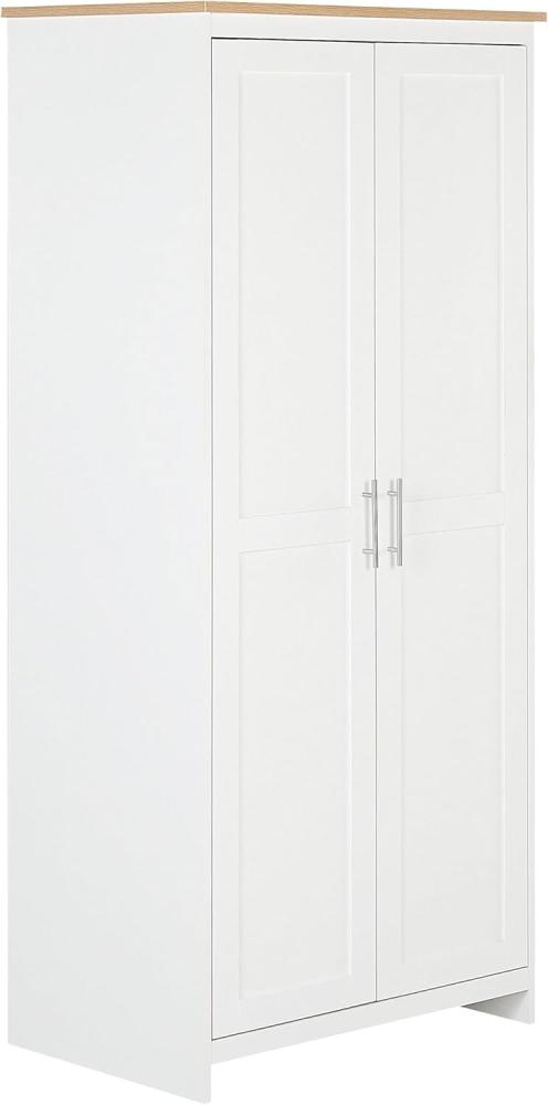 Kleiderschrank weiß mit 2 Türen 52 x 79 x 180 cm SELLIN Bild 1