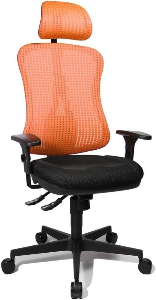 TOPSTAR Bürodrehstuhl, Polyester, schwarz/Coral-rot Bild 1