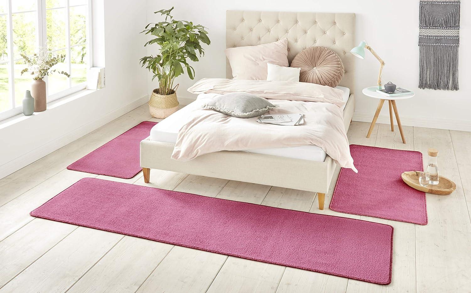 Bettumrandung Nasty Floor | Bettvorleger 3er Set - pink - 70x140/70x140/70x240 cm Bild 1