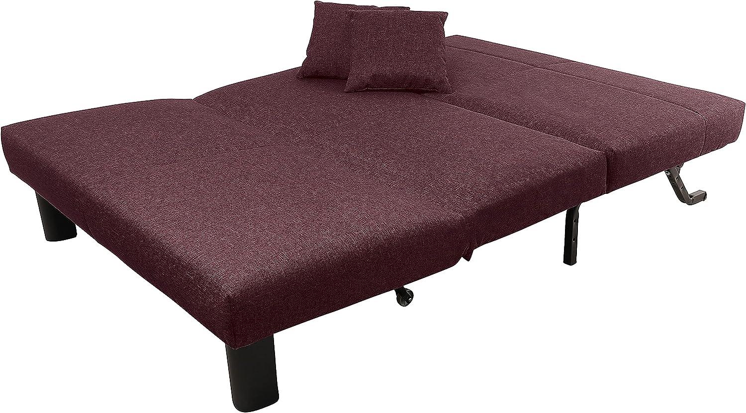 Max Winzer Faltsofa Columbus 145 x 100 x 84 cm burgund Bild 1